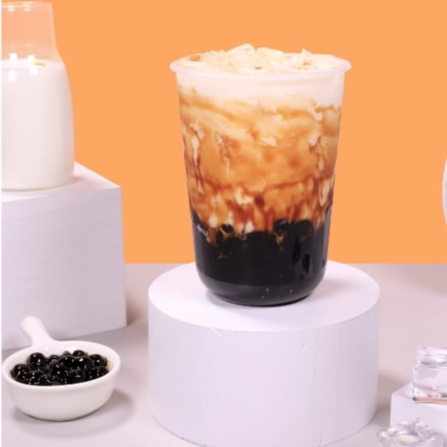 Dirty Brown Sugar Boba Milk Tea 脏脏茶.